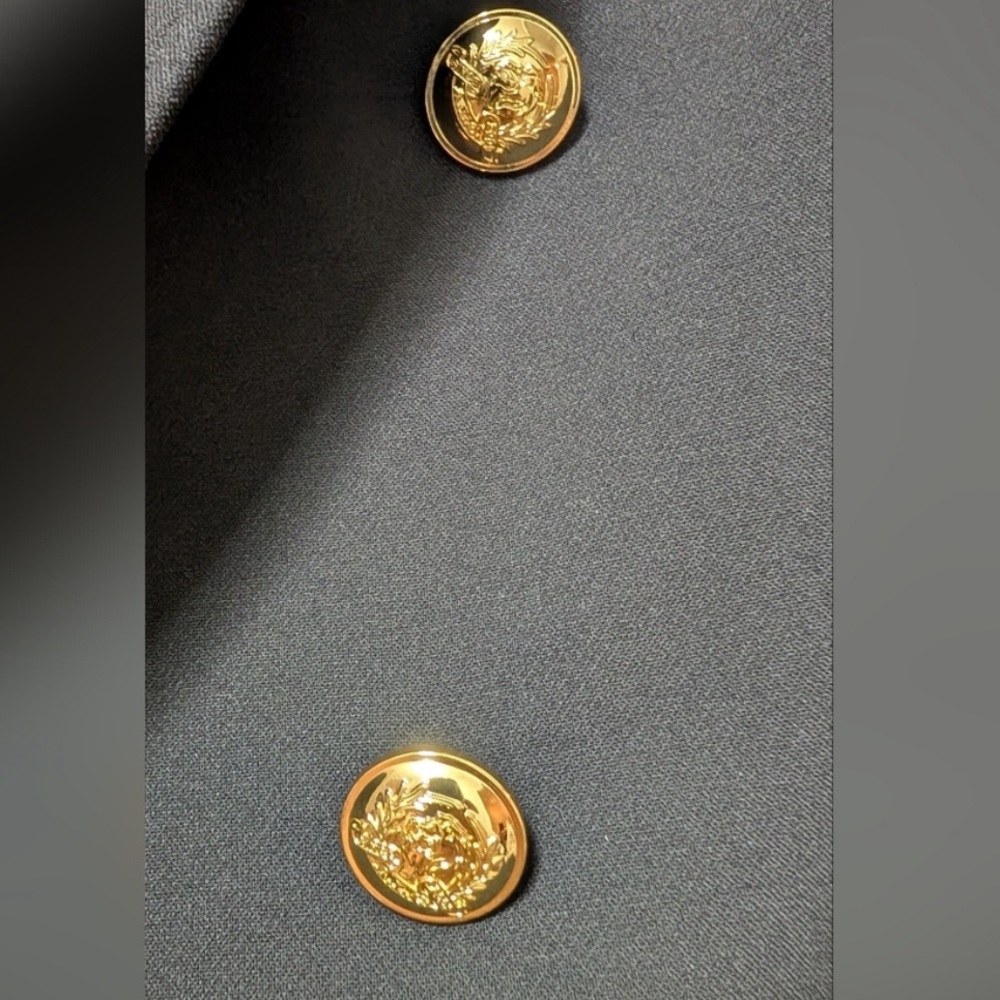 A. L.C. Sedgwick I| Double Breasted Blazer Black Gold - Size O - ALC Jacket - Picture 4 of 11